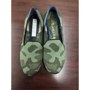 Rothy’s Olive Camo Slip On Loafers Size Women’s 6